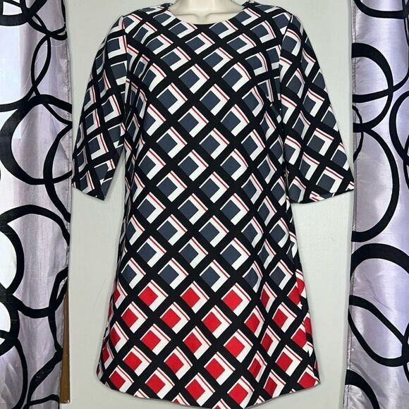 Banana Republic Geometric Colorful Mod 70’s Style Dress Size 0 - Picture 1 of 8